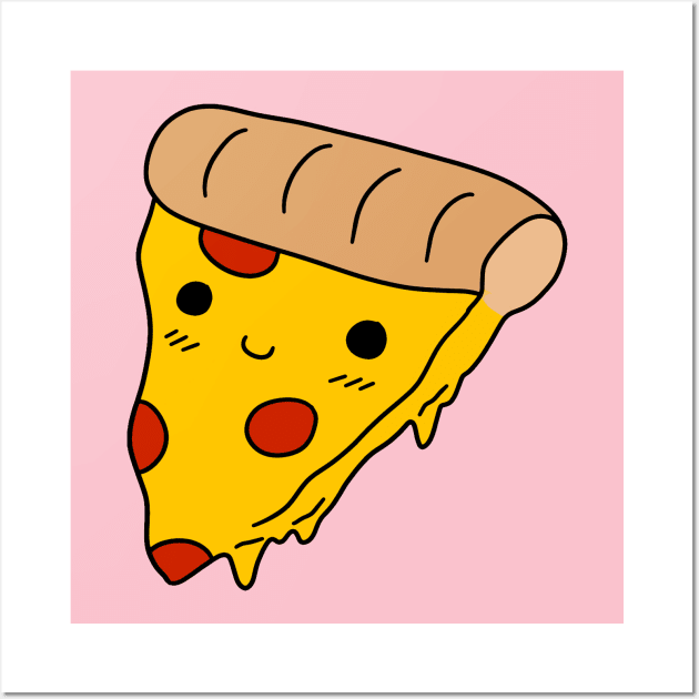 Happy Pizza Slice Wall Art by saradaboru